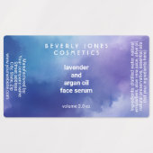 Bouteille à gouttes bleu et violet étiquette (Design 1)