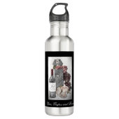 Bouteille à vin avec support, raisins et Roses (Devant)