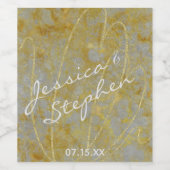 Bouteille à vin mariage Étiquette revêtement en ar (Étiquettes simples)