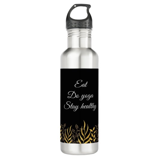 Bouteille aux fleurs d'aquarelle (Devant)