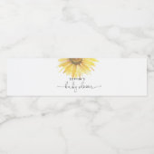 Bouteille baby shower de tournesol étiquette (Étiquettes simples)