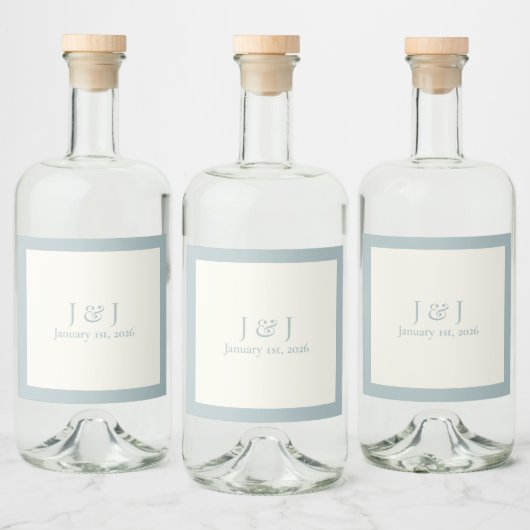 Bouteille bleu Dusty Étiquette V1 (Bouteilles)