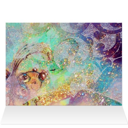 BOUTEILLE BLEUE EN PARKLES OR VERT TURQUOISE (Intérieur Horizontal (Haut))