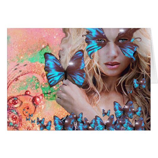 BOUTEILLE BLEUE EN PARKLES VERT ROSE (Devant horizontal)