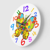 Bouteille colorée Enfants Pièce Horloge murale (Angle)