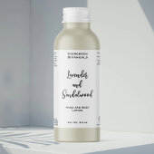 Bouteille cosmétique blanche imperméable étiquette