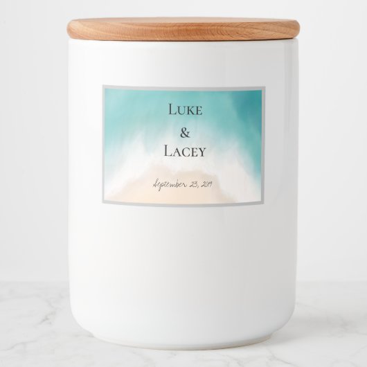 bouteille de bière de mariage de plage étiquette (Devant)