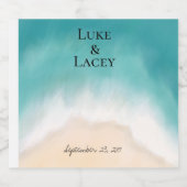 bouteille de bière de mariage de plage étiquette (Étiquettes simples)