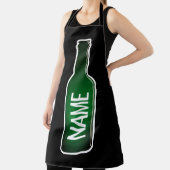 Bouteille de bière verte personnalisée tablier BBQ (Insitu)