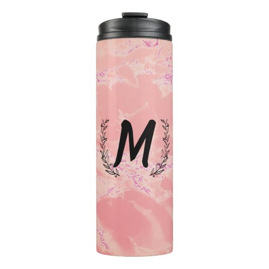 Bouteille de boisson de marbre rose isolée personn (Devant)