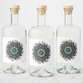 Bouteille de boisson étiquette tag mandala (Bouteilles)