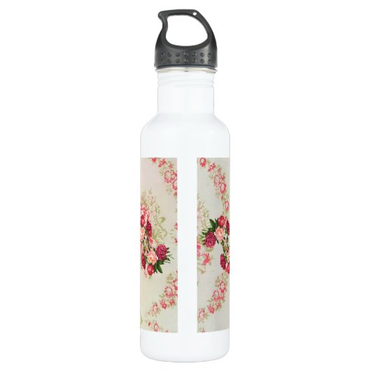 Bouteille de boisson rose Roses (Dos)