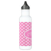 Bouteille de boissons rose pois blanc (Gauche)