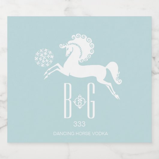 Bouteille de Cheval de danse Étiquette de Liquor (Étiquettes simples)