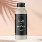 Bouteille de cosmétique imperméable noir étiquette