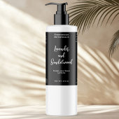 Bouteille de cosmétique imperméable noir étiquette