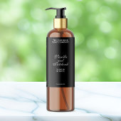 Bouteille de cosmétique imperméable noir étiquette