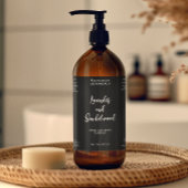 Bouteille de cosmétique imperméable noir étiquette