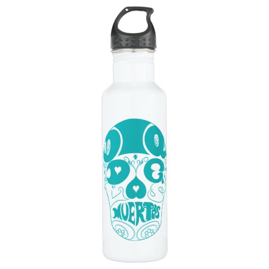 bouteille de crâne de diamètre De Los Muertos Cyan (Devant)