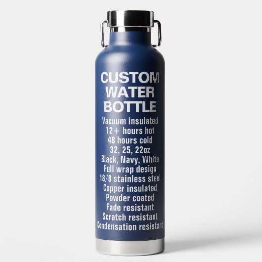 Bouteille de cuivre et d'acier inoxydable BLUE (Avant)