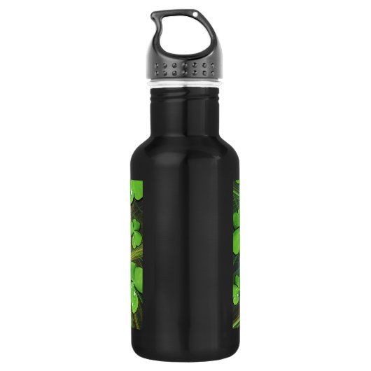 Bouteille de la Saint Patrick Shamrock verte (Dos)