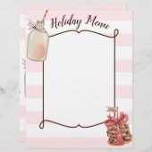 Bouteille de lait et en-tête du menu cookies de No (Devant / Derrière)