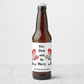 Bouteille de Noël bouteille de bière étiquette (Devant)