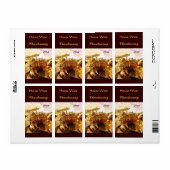 Bouteille de tournesol défraîchi étiquette (Feuille entière)