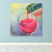 Bouteille de verre rouge moderne Art mural artisti (Insitu (Plancher de Bois))