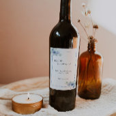Bouteille de vin bleu étiquette Modèle