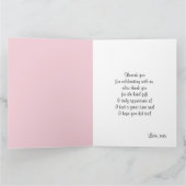 bouteille de vin carte de remerciements (Intérieur)