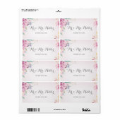 Bouteille de vin de Champagne mariage étiquette à  (Feuille entière)