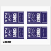 bouteille de vin de mariage personnalisé étiquette (Feuille)