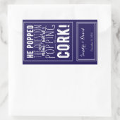 bouteille de vin de mariage personnalisé étiquette (Sac)