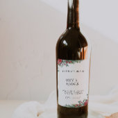 Bouteille de vin de Noël étiquette Modèle 