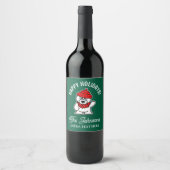 Bouteille de vin de Noël personnalisée étiquettes  (Devant)
