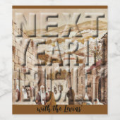 Bouteille de vin de Pâque Étiquette Jérusalem (Étiquettes simples)