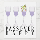 Bouteille de vin de Pâque Grenouille Étiquette en  (Étiquettes simples)