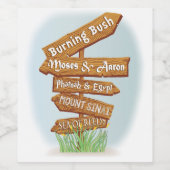 Bouteille de vin de Pâque Signes Étiquettes du tem (Étiquettes simples)