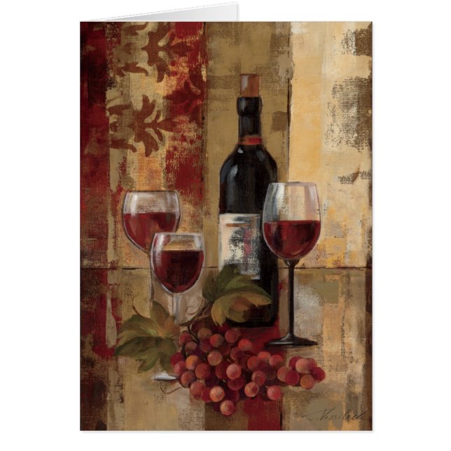 Bouteille de vin et verres de vin (Devant)