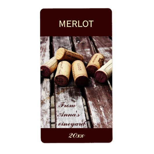 Bouteille de vin étiquette (Devant)