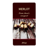 Bouteille de vin étiquette (Devant)