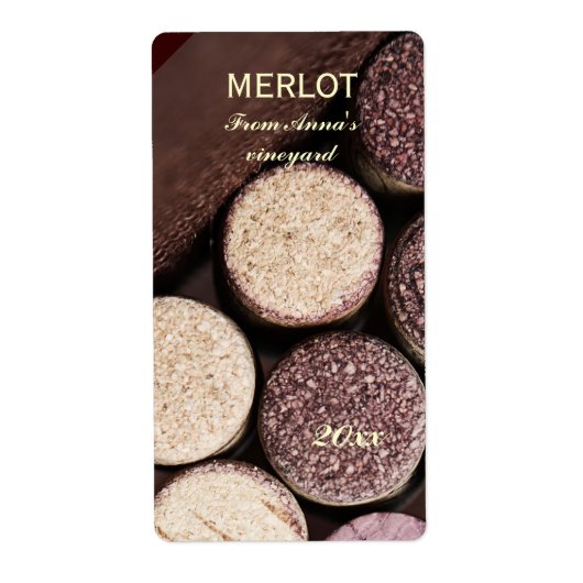 Bouteille de vin étiquette (Devant)