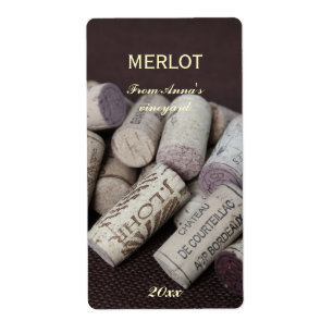 Bouteille de vin étiquette