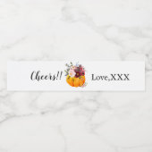 bouteille de vin ÉTIQUETTE fête d'automne, citroui (Étiquettes simples)