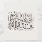 BOUTEILLE DE VIN ÉTIQUETTE : MERRY NOËL (Étiquettes simples)