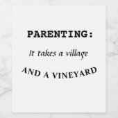 Bouteille de vin Étiquette sur mesure - Citation d (Étiquettes simples)