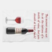 Bouteille de vin indiquant sur la serviette de (Horizontal)