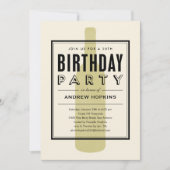 Bouteille de vin Invitations d'anniversaire (Devant)