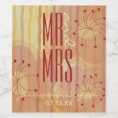 Bouteille de vin mariage Étiquette asiatique influ (Étiquettes simples)